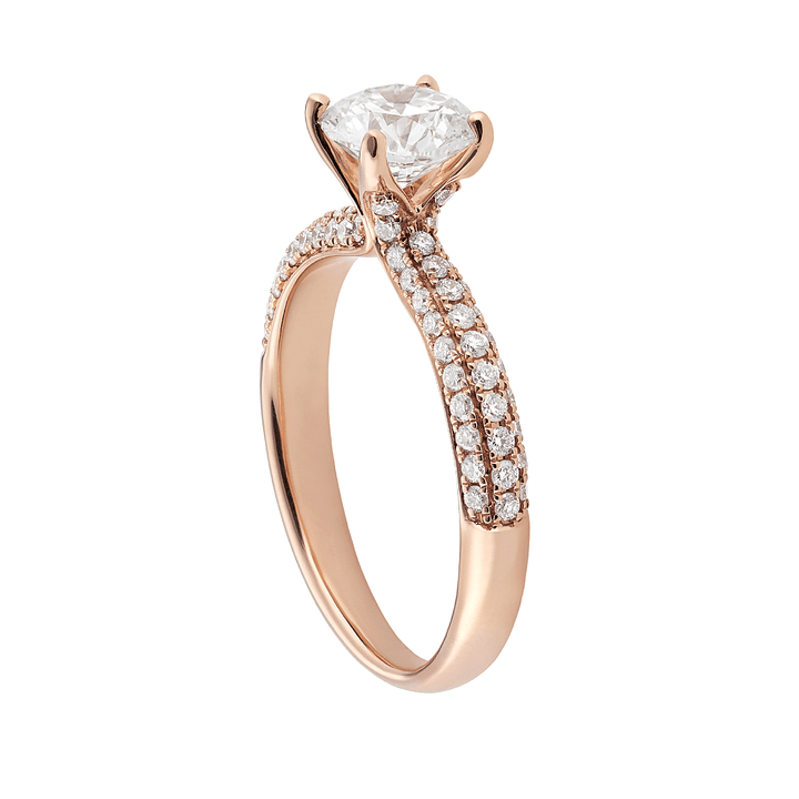 Grace 18k Rose Gold and 1.03CT Diamond Engagement Ring