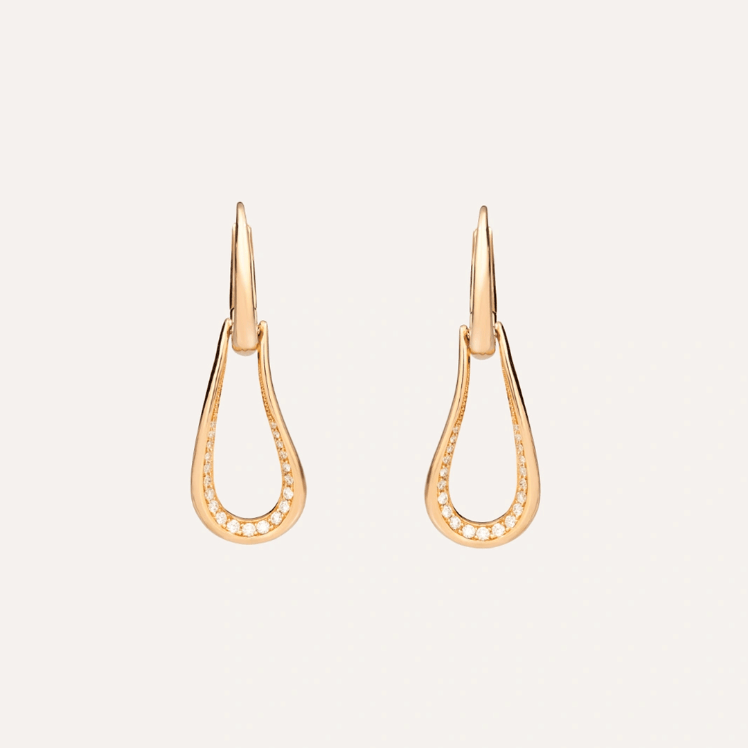 Pomellato Fantina 18k Rose Gold Diamond Earrings