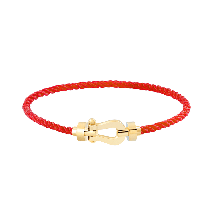 FRED Force 10 Red Cord with 18k Yellow Gold MD Buckle, Exclusively at Hamilton Jewelers