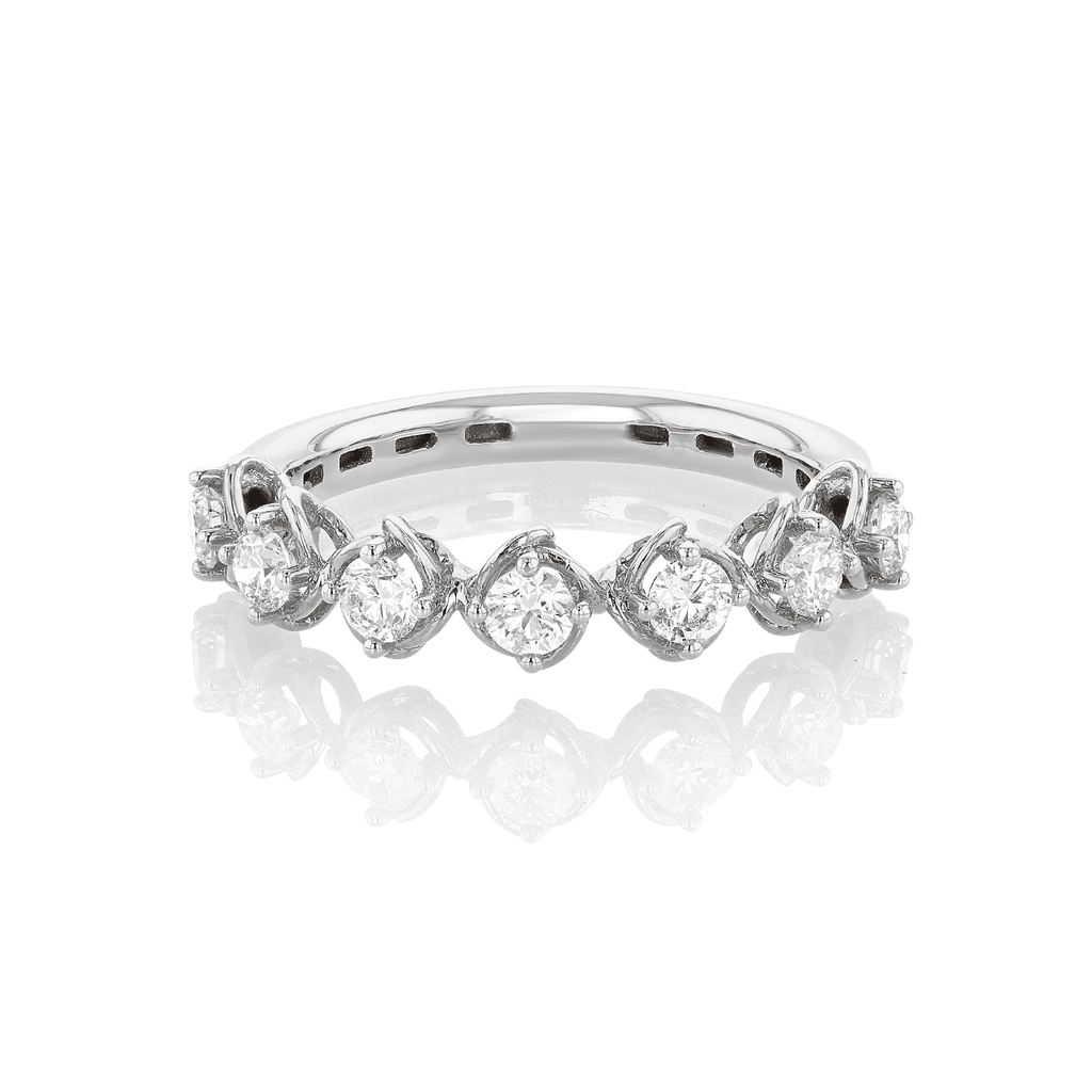 Hamilton Duet Collection 18k White Gold and 0.70 Total Weight Diamond Band
