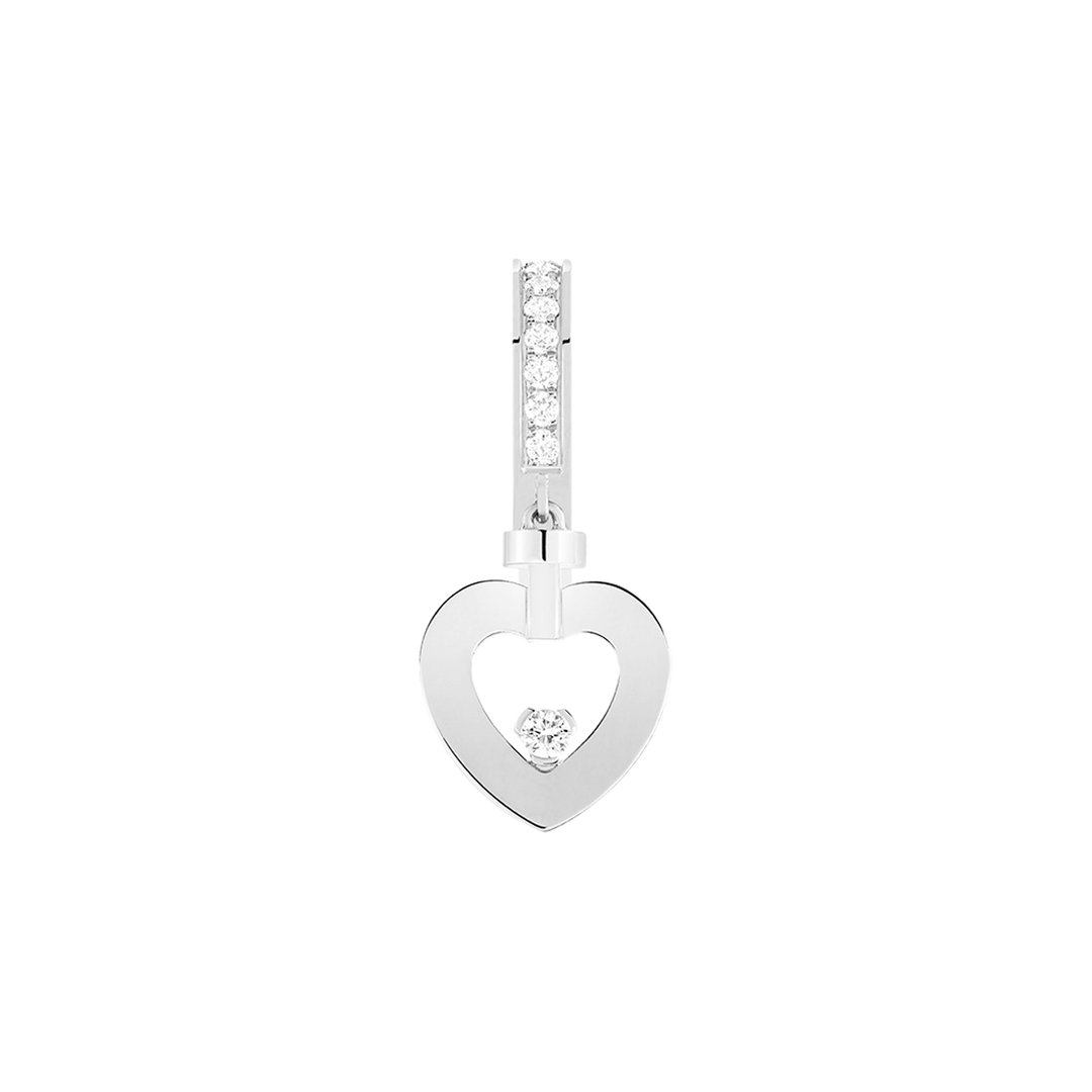 Fred Pretty Woman 18k White Gold and Diamond Single Heart Earring, Exclusively at Hamilton Jewelers