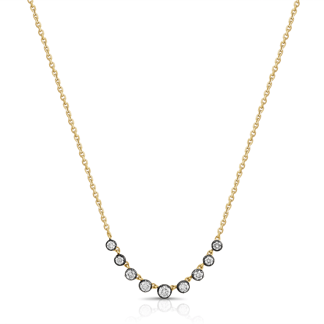 14k Yellow Gold and Diamond .63 Total Weight 16 Inch Necklace