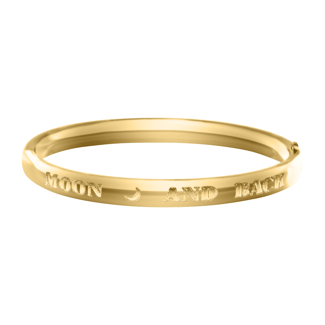 Children's I Love You To The Moon Bangle Bracelet