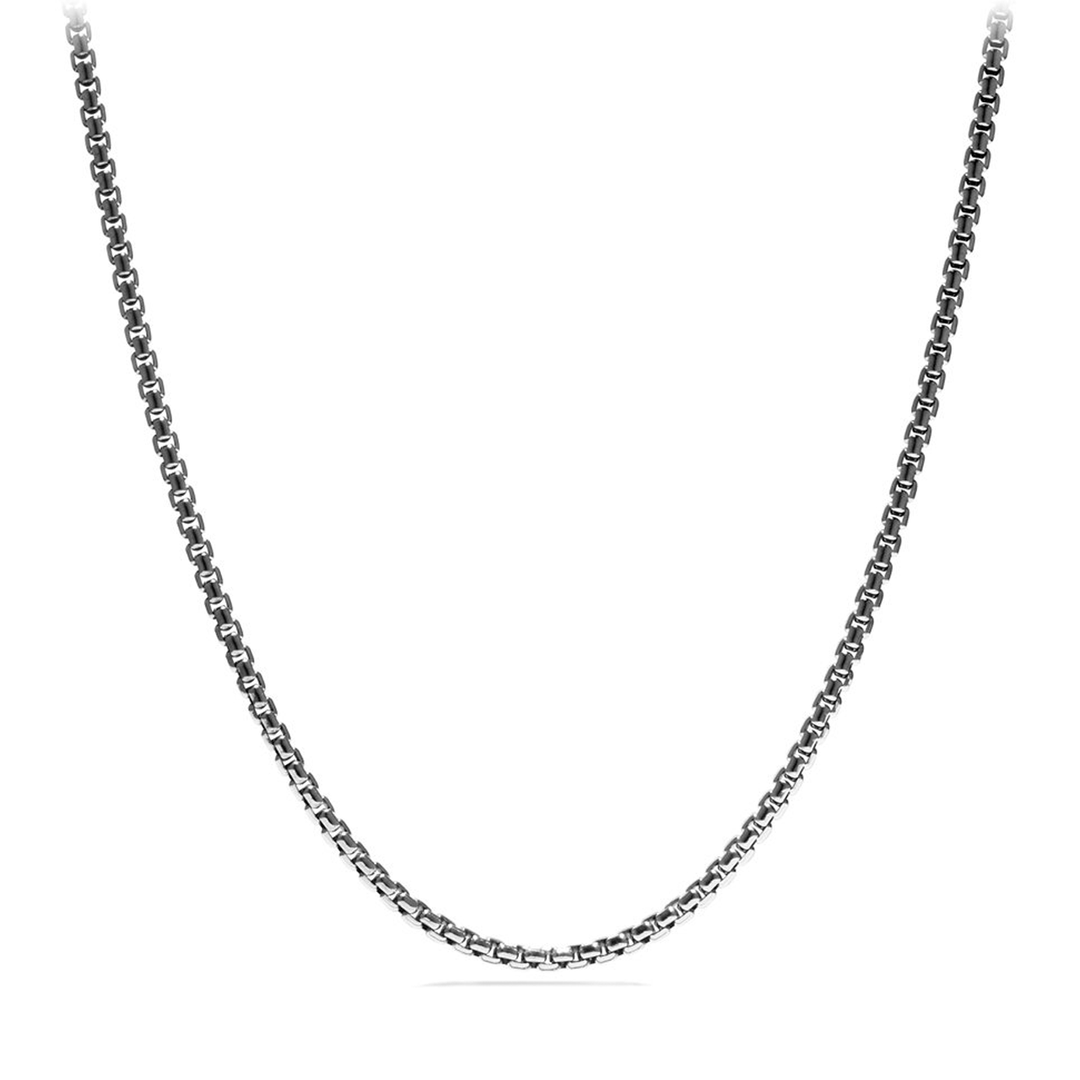 David Yurman Box Chain Necklace Sterling Silver with 14k Yellow Gold Accent, 3.6mm