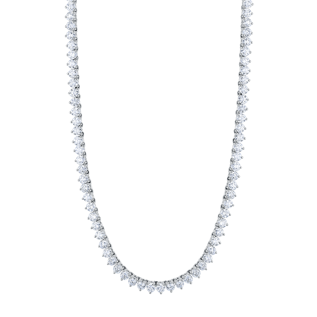 18k White Gold and 32.52 Diamond Total Weight Necklace