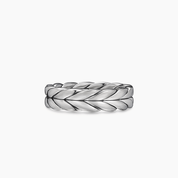 David Yurman Chevron Band Ring Sterling Silver, 6mm