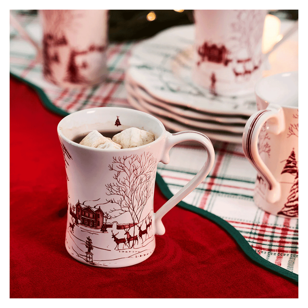Juliska  Country Estate Winter Frolic Mug - Ruby