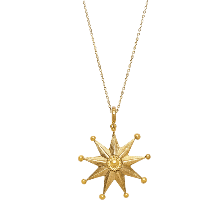 18k Yellow Gold Sheriff Star Charm