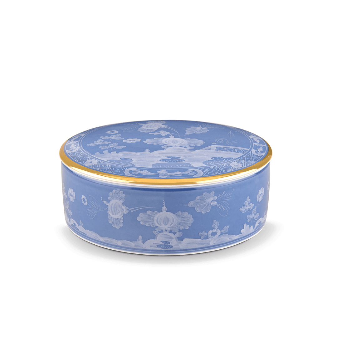 Ginori 1735 Oriente Italiano Pervinca Round Trinket Box