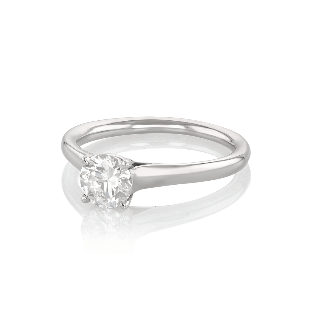 18k White Gold and 0.71 Total Weight Diamond Engagement Ring