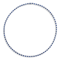 18k White Gold and Sapphire 7.11 Total Weight Line 18 Inch Necklace