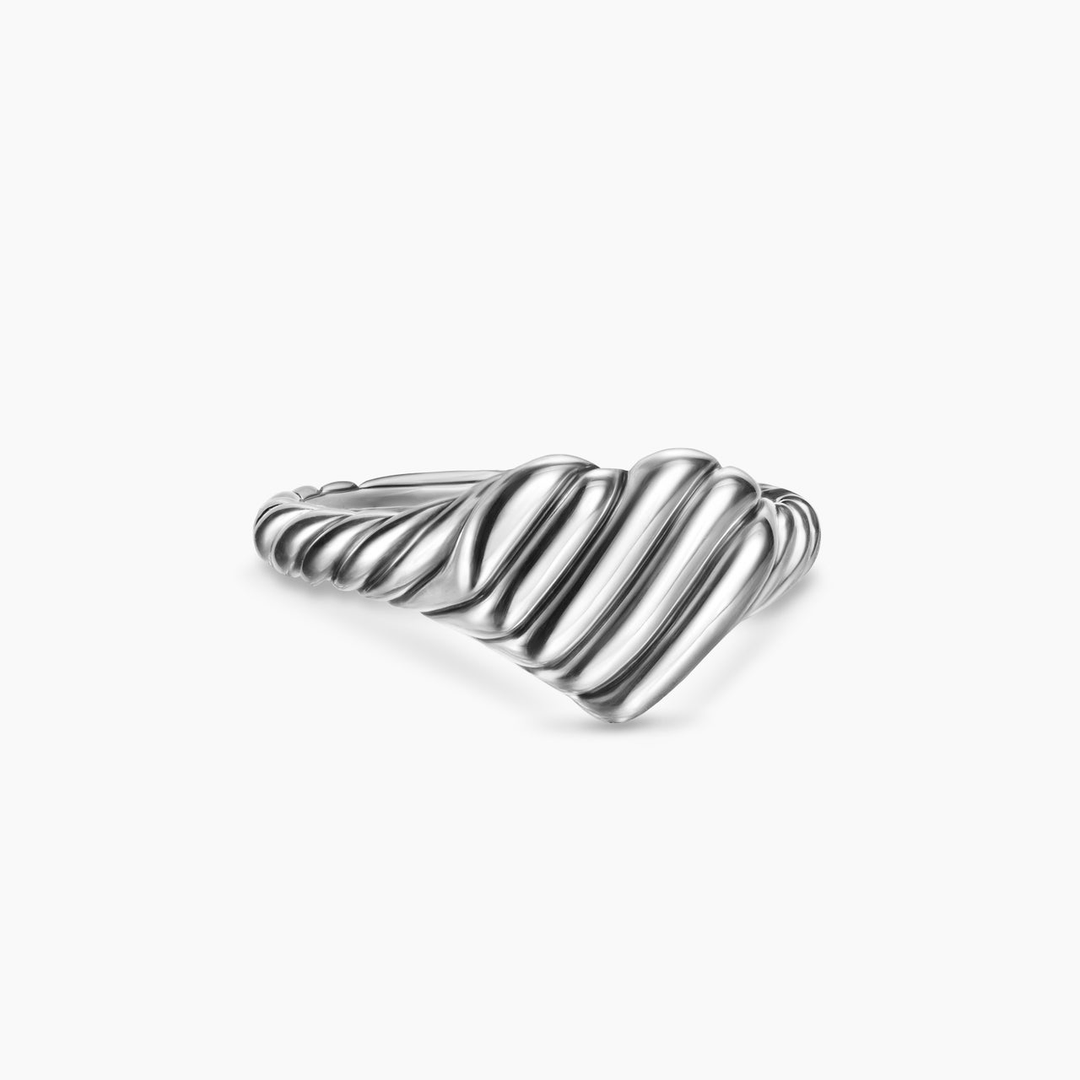 David Yurman Sculpted Cable Pinky Ring Sterling Silver, 10mm