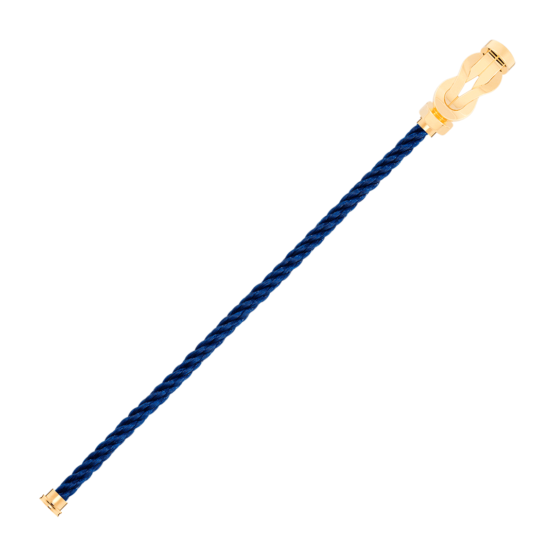 FRED Navy Cord 18k Yellow Gold LG Chance Infinie Buckle, Exclusively at Hamilton Jewelers