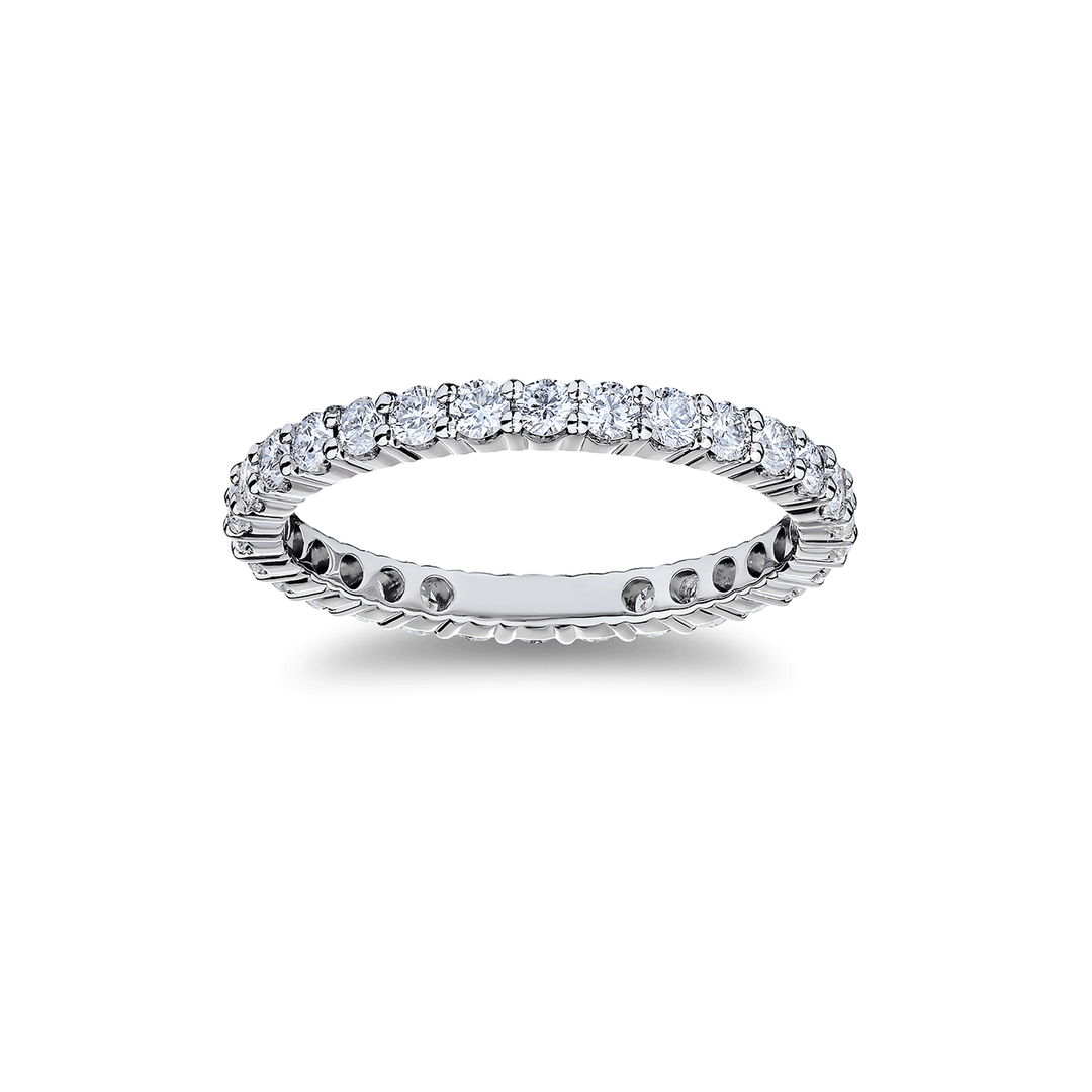 18k White Gold and 1.11 Total Weight Diamond Eternity Band