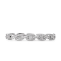David Yurman Stax Chain Link Bracelet 18K White Gold with Diamonds, 7mm Medium