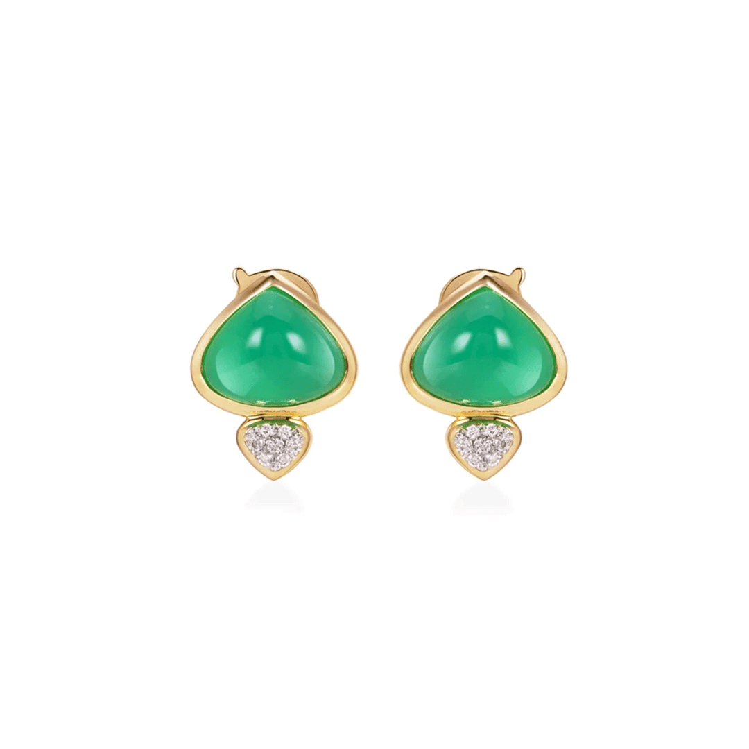 Marina B Trisolina Chrysoprase Earrings