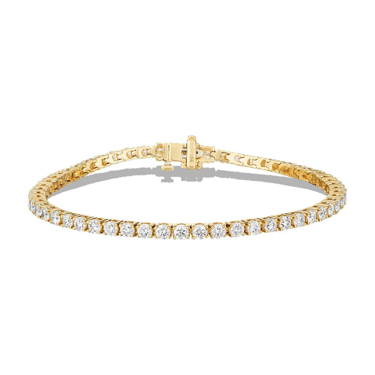 Hamilton Classic Collection 18k Yellow Gold and 4.48 Total Weight Natural Diamond Line Bracelet