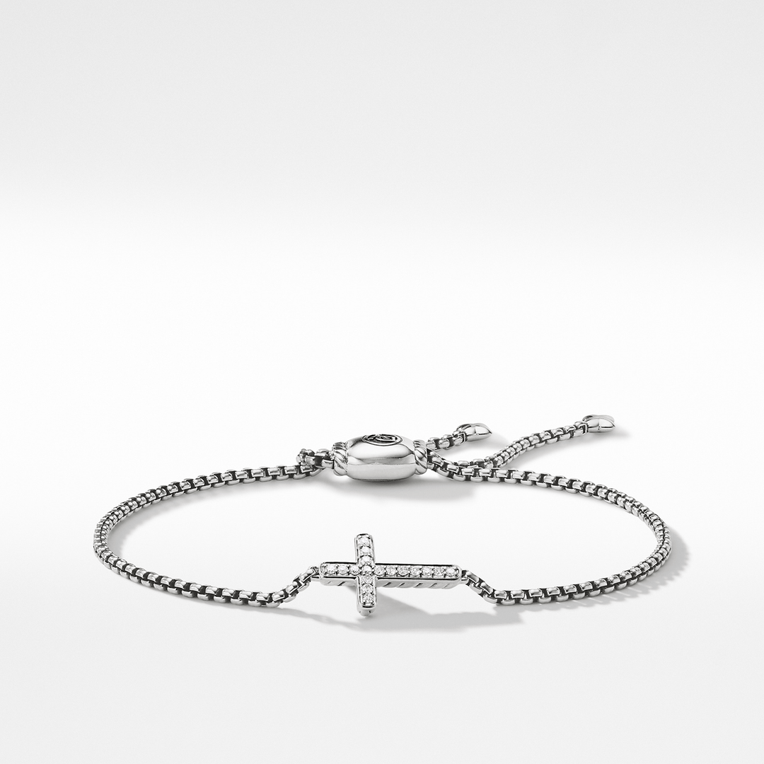 David Yurman Pave Cross Bracelet with Diamonds