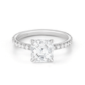 Hamilton Silhouette Collection Platinum and Radiant Cut Diamond Mounting Ring