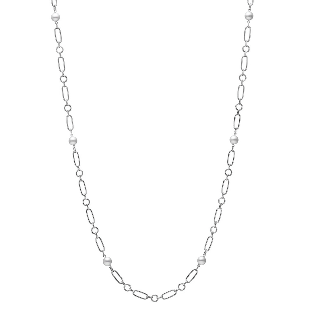 Mikimoto M Code 18k White Gold Akoya Pearl Necklace