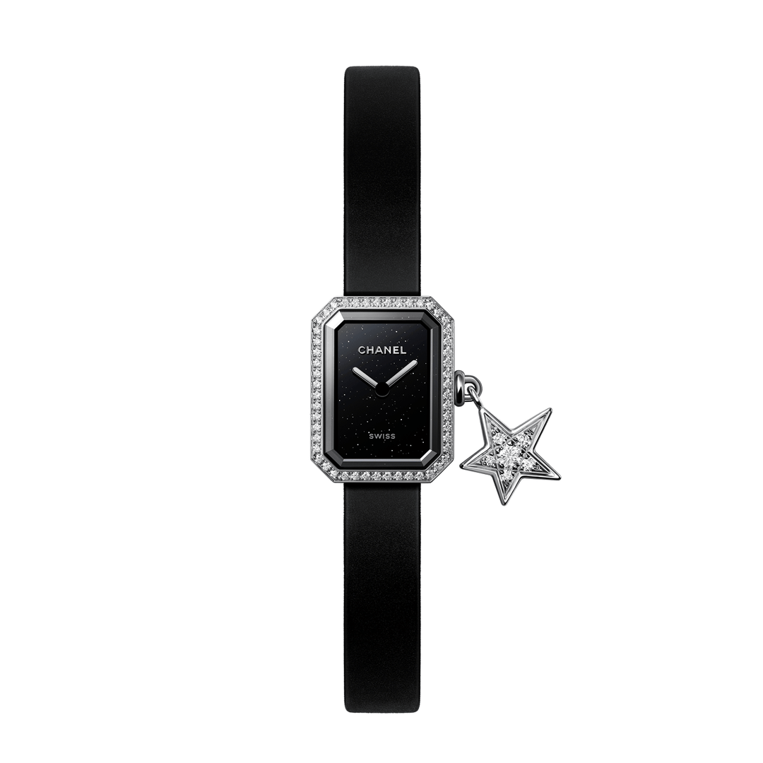 CHANEL Premiere Lucky Star Steel Black Glitter Watch H7943
