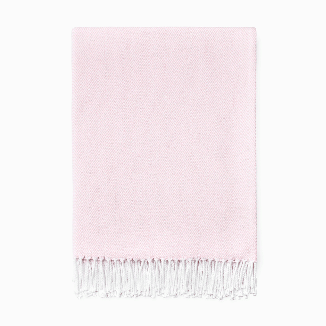Sferra Celine White Carnation Throw