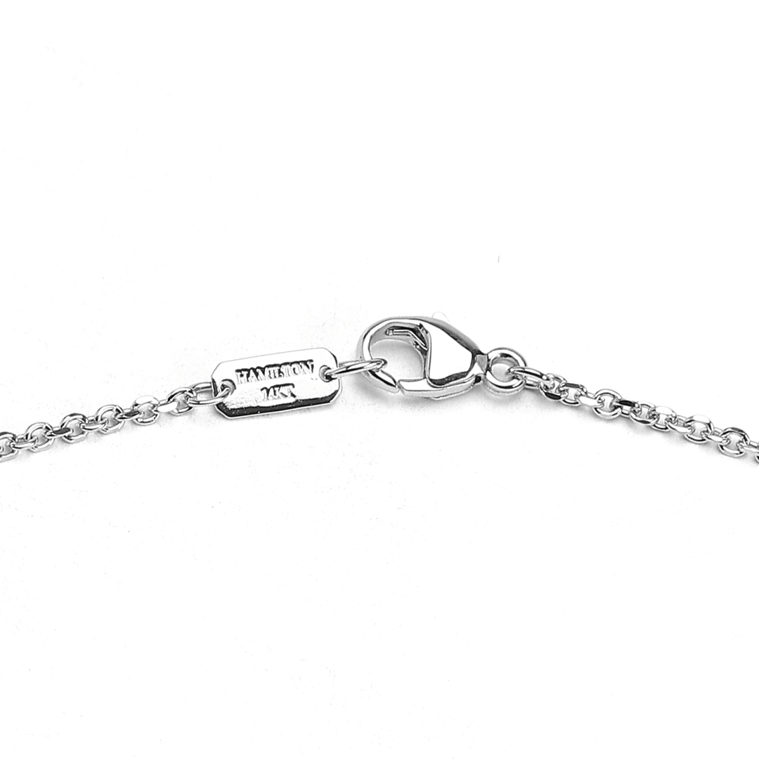 Hamilton Collection Mercer 14k White Recycled Gold 1.5mm Cable 18 Inch Necklace