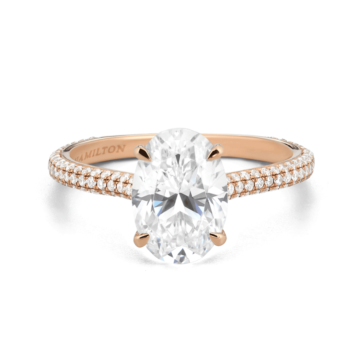 Olivia 18k Rose Gold and Diamond Engagement Semi Mounting Ring