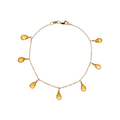 Calypso 14k Gold Citrine Drop Bracelet