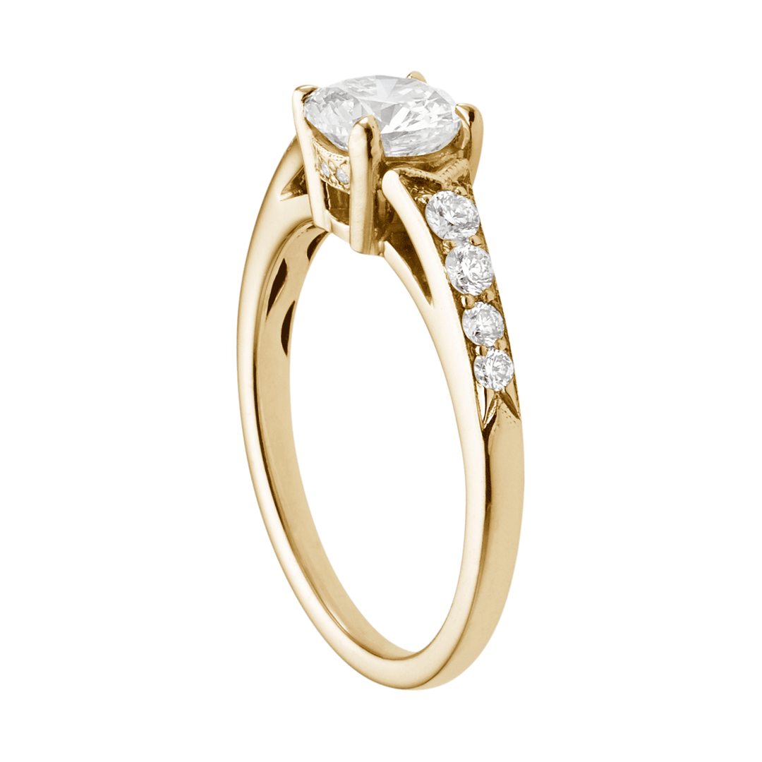 Hamilton 1912 Collection 18k Yellow Gold and 0.25 Total Weight Diamond Engagement Mounting Ring