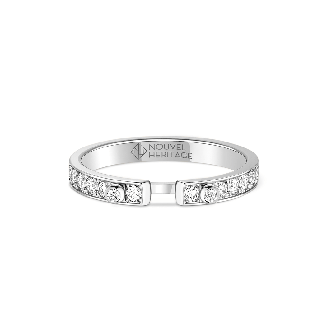 Nouvel Heritage Eteernity Tuxedo PM Mood 18k White Gold Ring