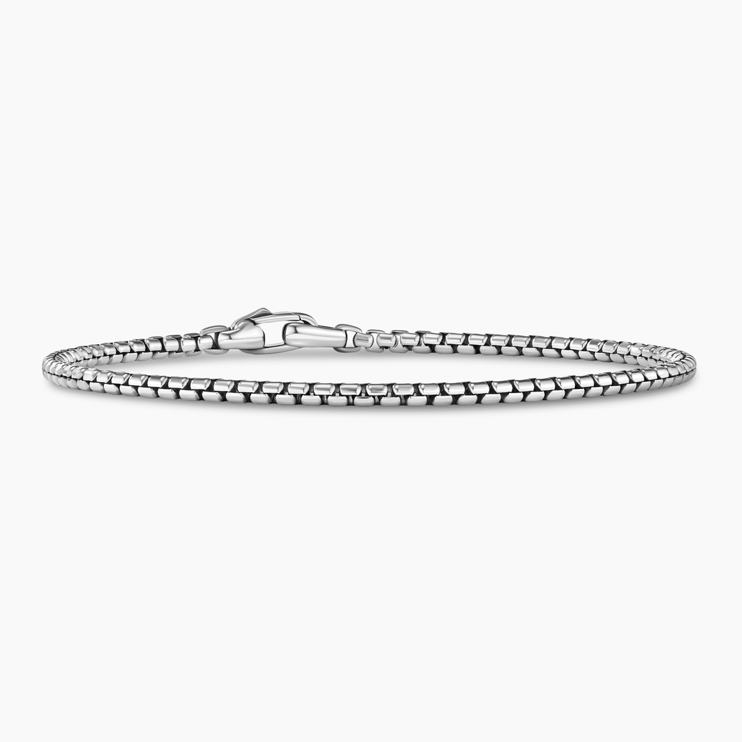 David Yurman Box Chain Bracelet Sterling Silver, 2.7mm