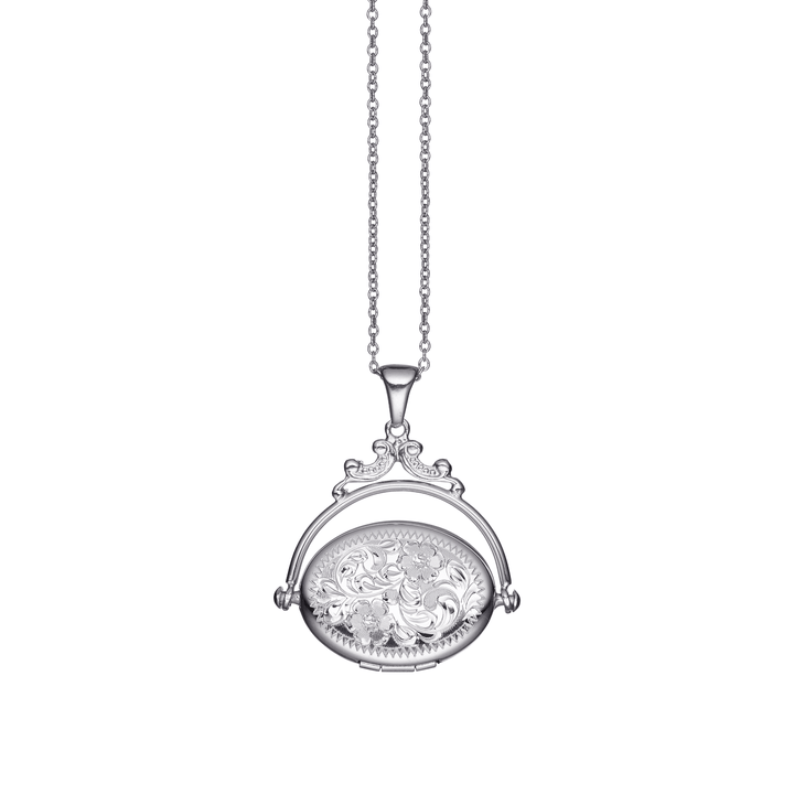 Hamilton Sterling Silver Swivel 22mm Locket with Chain