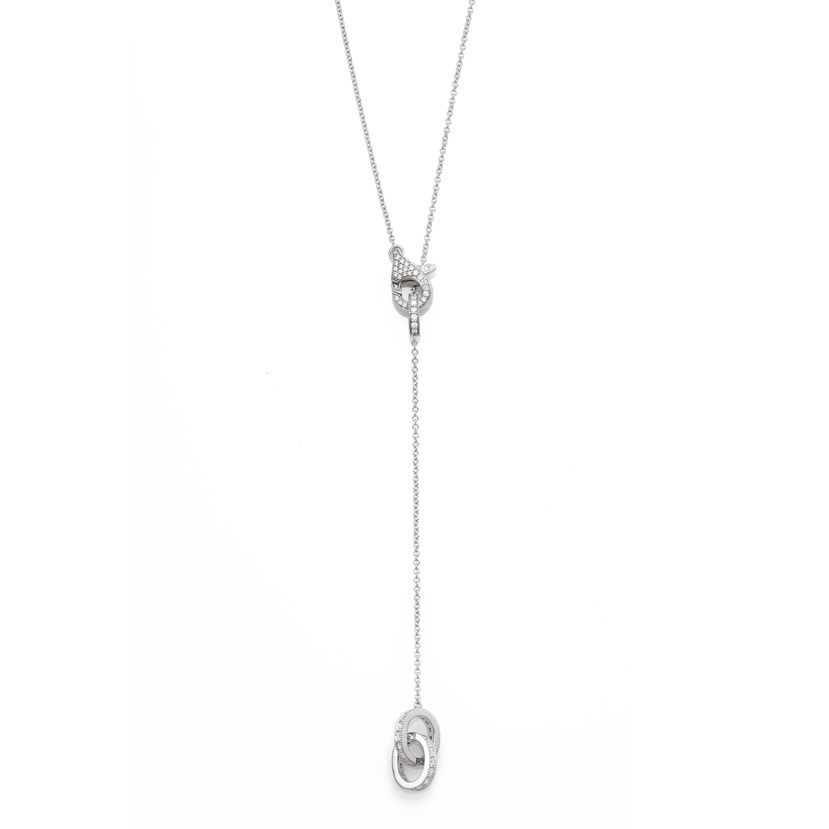 Hamilton 18k Gold Eternity Diamond .95 Total Weight Necklace