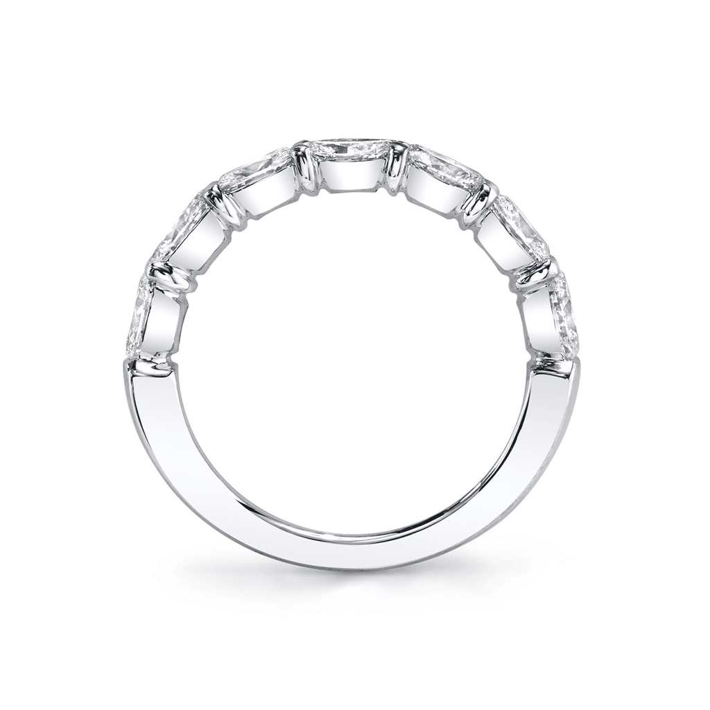 Platinum and 1.87 Total Weight Oval Shape Diamond Band