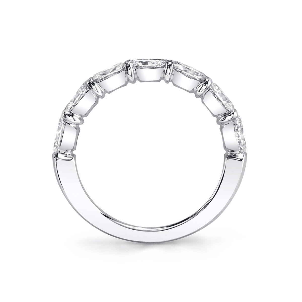 Platinum and 1.87 Total Weight Oval Shape Diamond Band