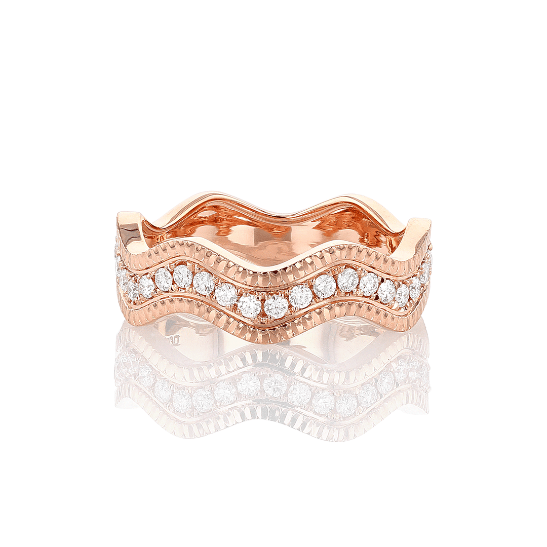 Regency 18k Rose Gold and .27 Total Weight Diamond Ring