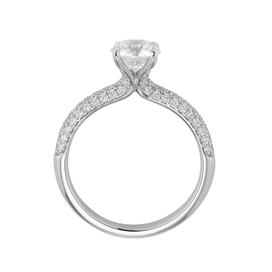 Grace 18k White Gold and Diamond Engagement Mounting Ring