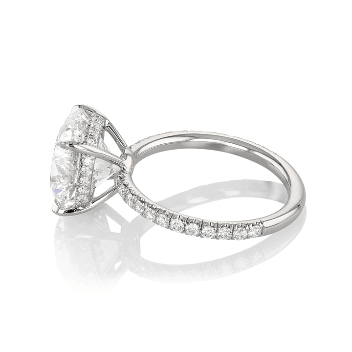The Hamilton Silhouette Origin Platinum and 5.01 Total Weight Diamond Engagement Ring