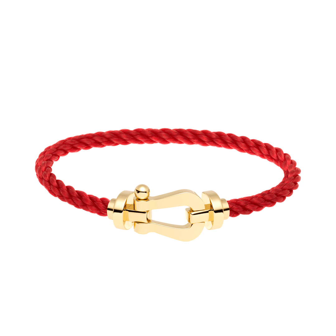 FRED Force 10 Red Cord with 18k Yellow LG Buckle, Exclusively at Hamilton Jewelers