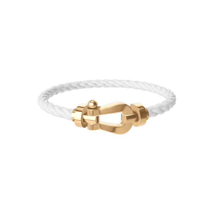 FRED Force 10 White Cord with 18k Yellow LG Buckle, Exclusively at Hamilton Jewelers