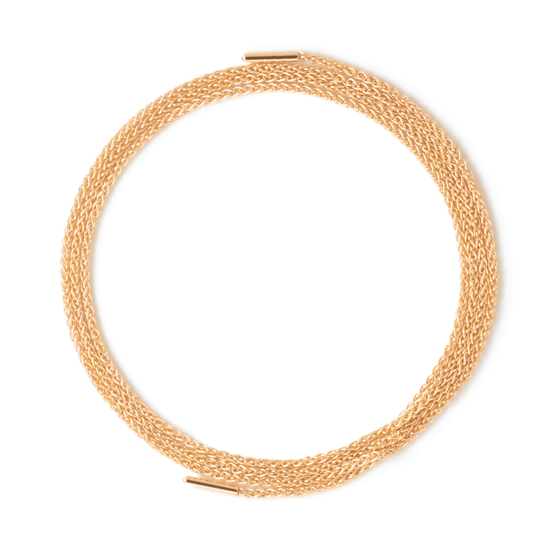 Nouvel Heritage Latch 18k Rose Gold Diamond Chain