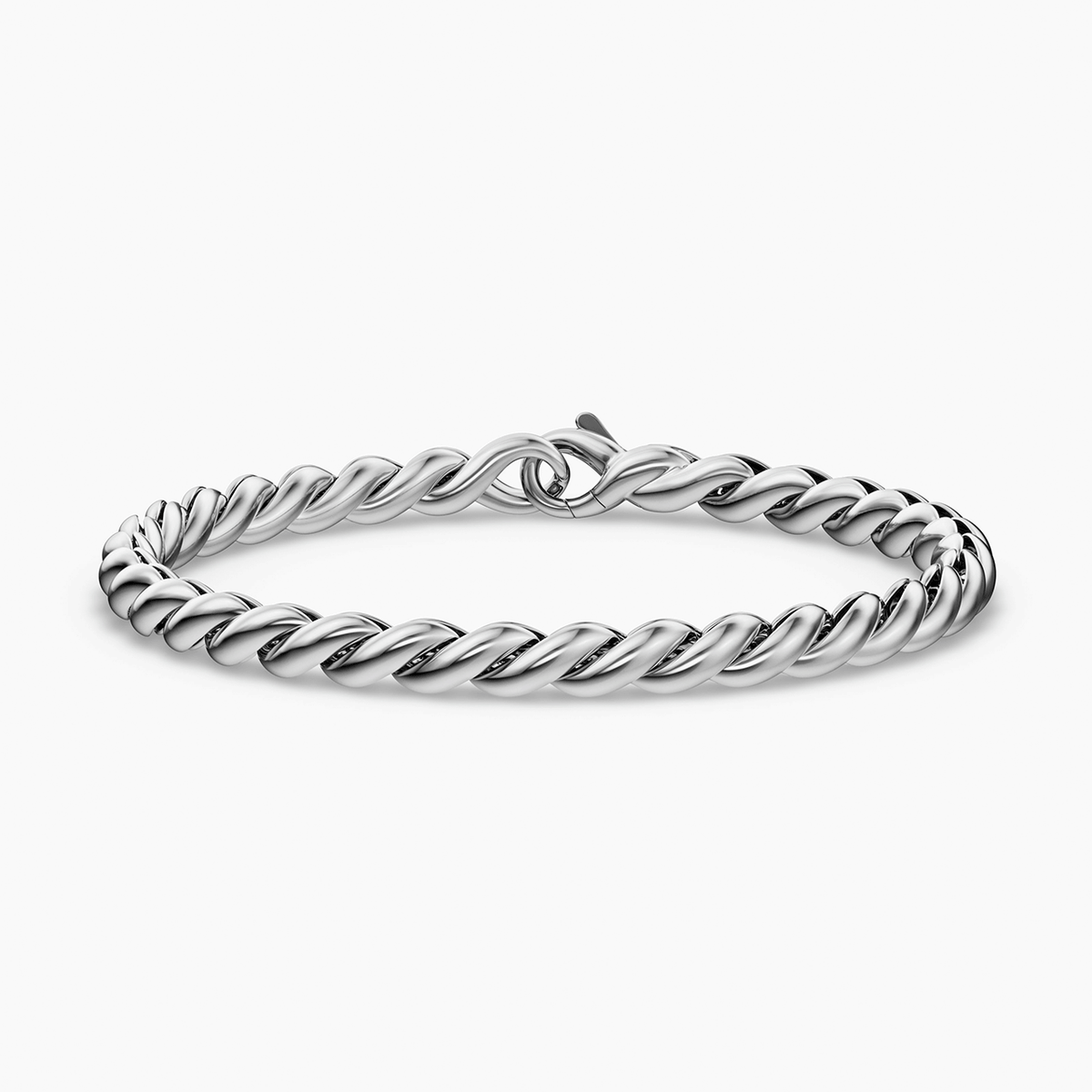 David Yurman Sculpted Cable Chain Bracelet Sterling Silver Large