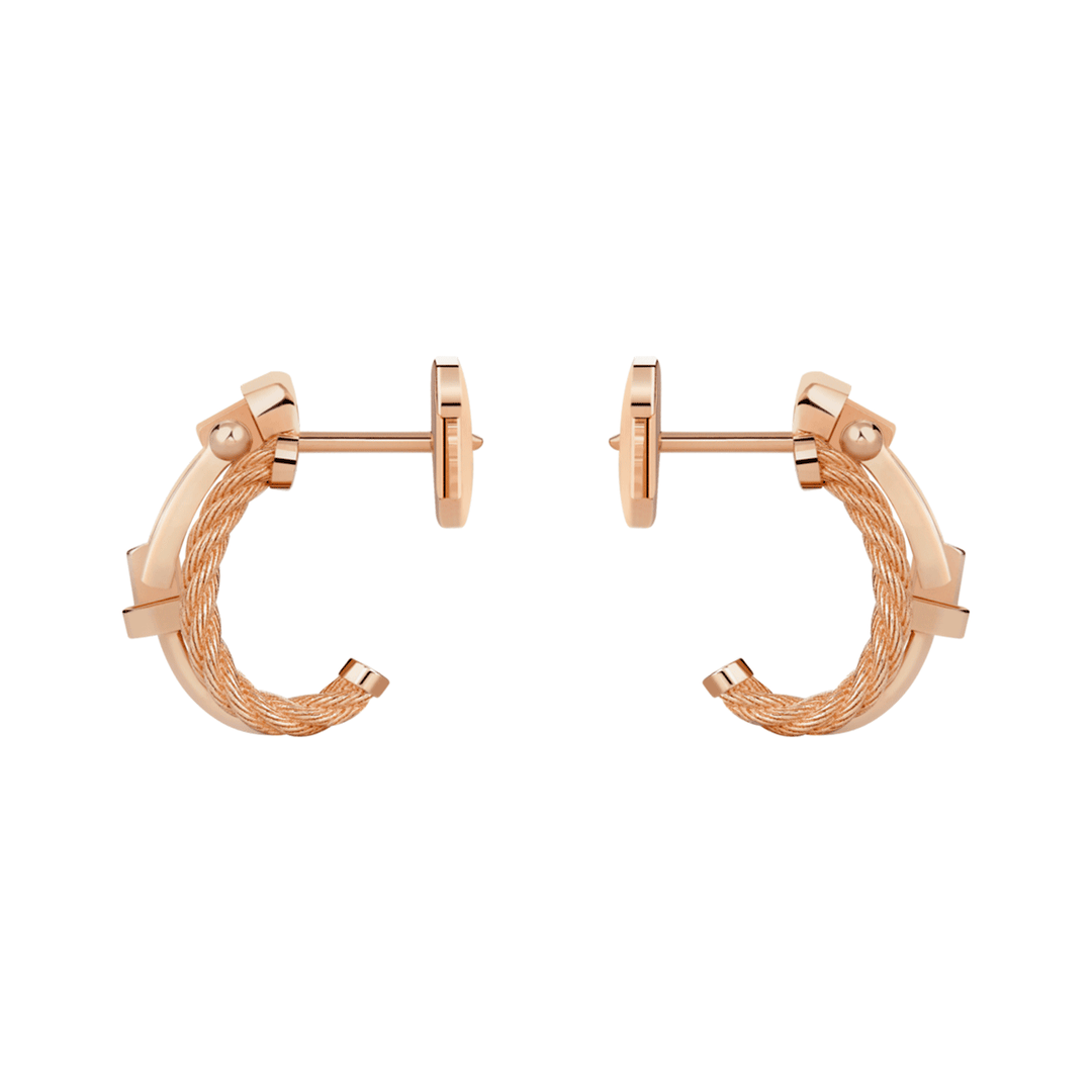 FRED Force 10 Rise 18k Rose Gold and Diamond Earrings