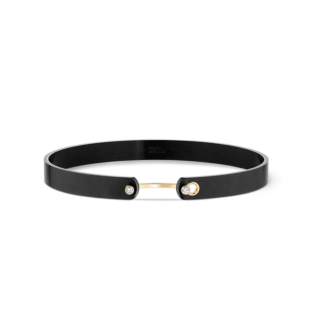 Nouvel Heritage Midnight In Manhattan GM Mood Titanium and 18k Yellow Gold Bangle