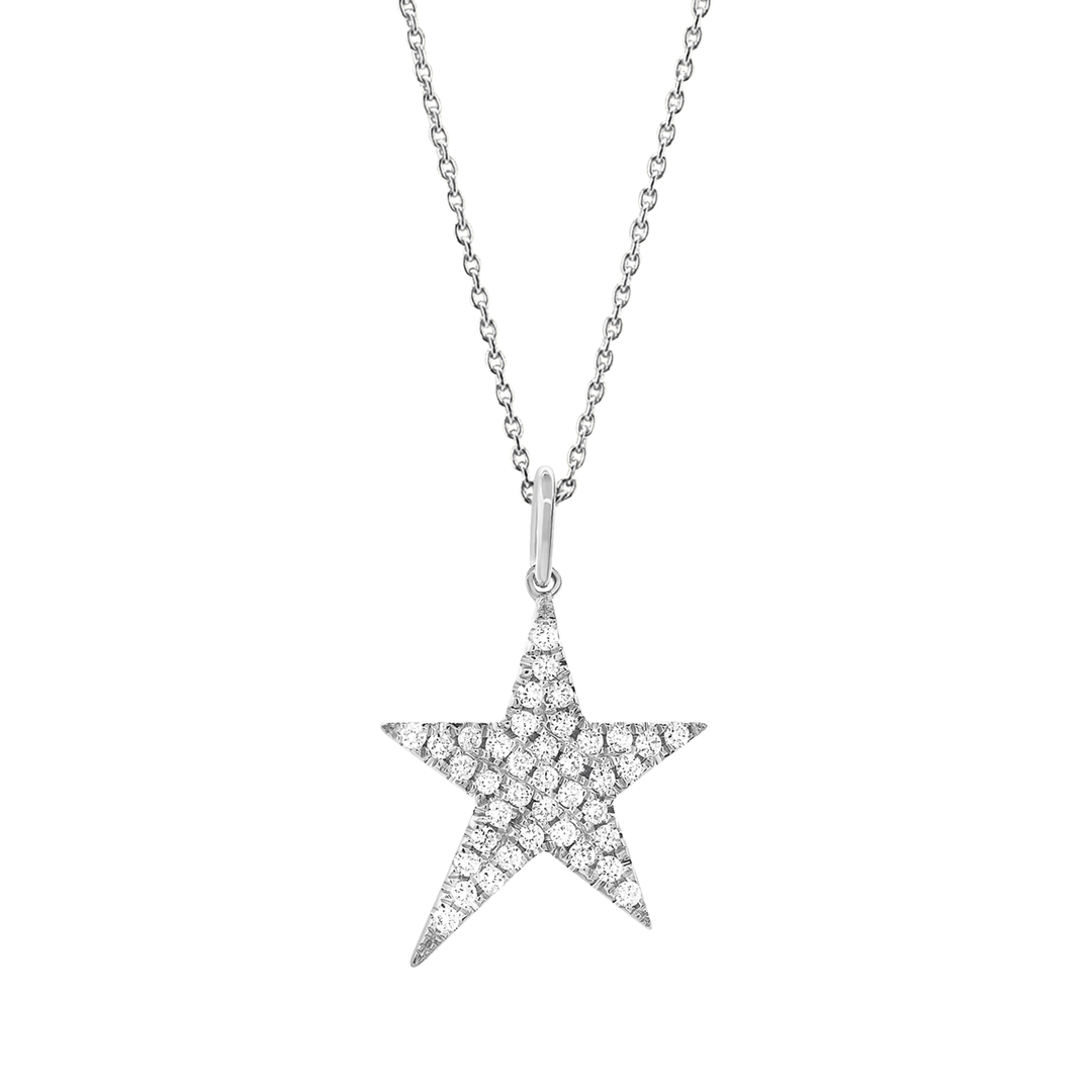14k Gold Shooting Star Diamond .37 Total Weight Charm
