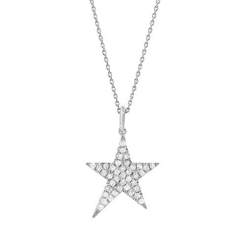 14k Gold Shooting Star Diamond .37 Total Weight Charm