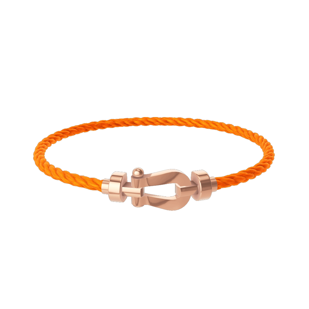 FRED Orange Cord Bracelet with 18k Rose Gold MD Buckle, Exclusively at Hamilton Jewelers