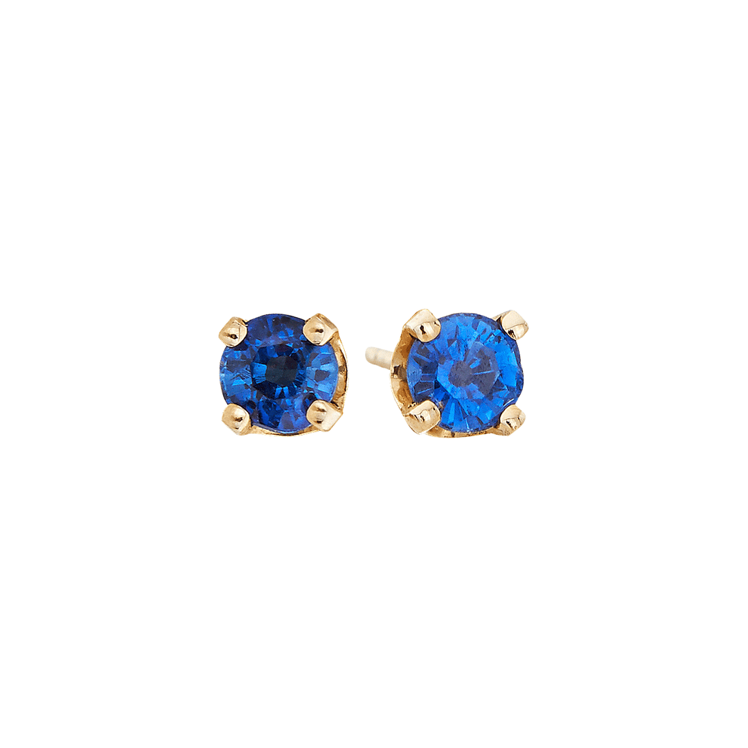 14k 3mm Sapphire Birthstone September Stud Earrings