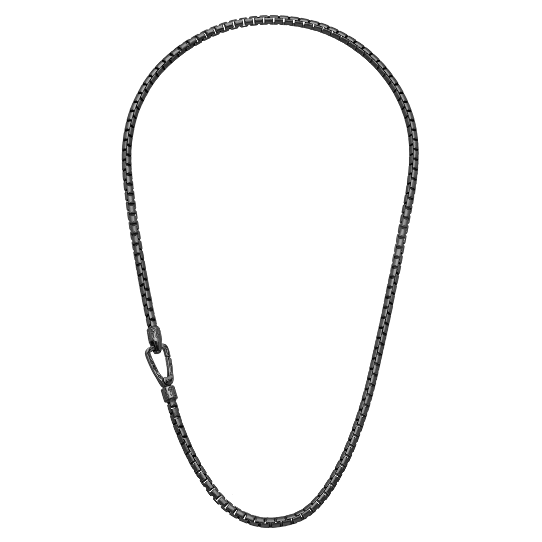 Hamilton Men's Collection Sterling Silver Carved Tubolar Necklace